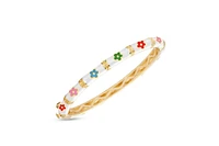 Lily Nily Girls White Bamboo Flower Bangle