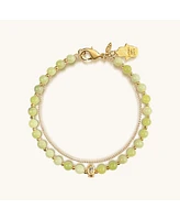 Karma and Luck Enlightened Soul - Buddha Jade Gold Chain Bracelet