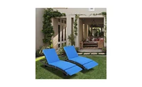 Slickblue S-Shaped Woven Rattan Bed Stylish and Comfortable Furniture for Outdoor or Indoor Spaces