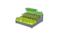 Slickblue Raised Garden Bed Horticulture Outdoor Elevated Flower Box Tiered Garden Bed Wooden Vegetables