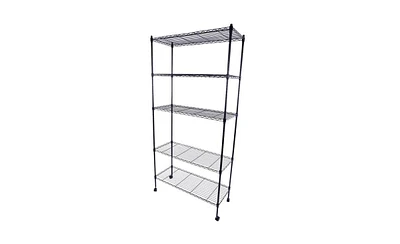 Slickblue 5-Layer Chrome Plated Iron Shelf with 1.5" Nylon Wheels