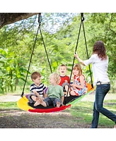 Hongge 60 Inches Saucer Swing with Led Lights for Kids and Adults