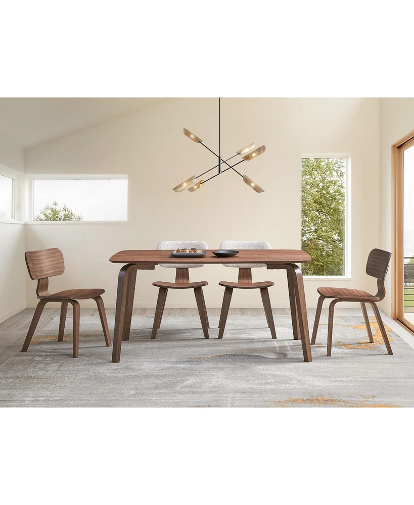 Streamdale Furniture Casson Dining Table, Walnut Finish