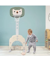 Hongge 3-in-1 Adjustable Kids Basketball Hoop Sports Set