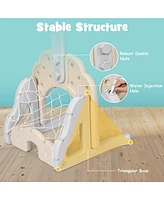 Hongge 3-in-1 Adjustable Kids Basketball Hoop Sports Set