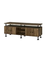 Streamdale Furniture Ensata Ii Tv Stand in Rustic Oak & Black Finish