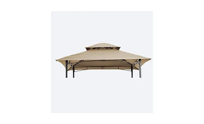 Slickblue Replacement Canopy for Grill Gazebo, Double-Tiered Bbq Tent Roof Top Cover