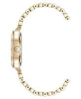 Anne Klein Women's Quartz Iconic Roman Numeral Bezel Gold-Tone Alloy Metal Watch, 30mm