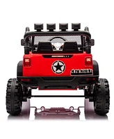 24V Kids Ride On 400W Electric toy car W/Parents Control, Four-wheel suspension, Front and rear Led searchlight, With Bluetooth, MP3,Usb, Music