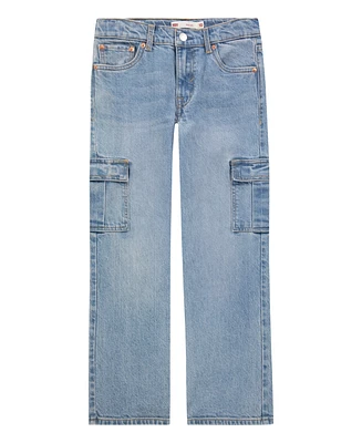 Levi's Big Girls Wide Leg Cargo Denim Jean