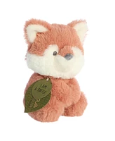 ebba Small Fox Kit Rattle Eco Eco-Friendly Baby Plush Toy Orange 6"