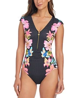 Bleu by Rod Beattie Women's Cap-Sleeve One-Piece Swimsuit