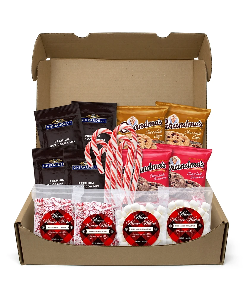 SnackBoxPros Warm Winter Wishes Hot Chocolate Kit, 20 pieces