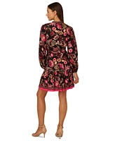 Adrianna by Papell Women's Floral-Print Button-Front Dress