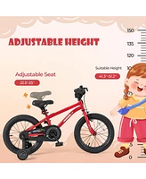 Hongge 16-Inch Kids' Bike with Handbrake, Coaster Brake, and Bell for Ages 4-7
