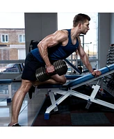 Slickblue 55LB 5-in-1 Adjustable Dumbbell, Anti-Slip Metal Handle for Full-Body Home Gym Workouts