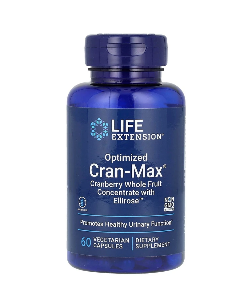 Life Extension Optimized Cran-Max Cranberry Whole Fruit Concentrate With Ellirose