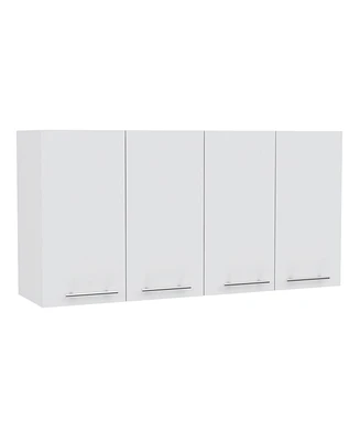 Depot E-Shop Oceana 120 Wall Cabinet, Four Doors, Two Cabinets, Two Shelves