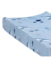 Lambs & Ivy Bubbles and Squirt Underwater Whale/Fish Soft Changing Pad Cover