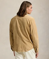 Polo Ralph Lauren Men's Reversible Suede-Taffeta Shirt Jacket