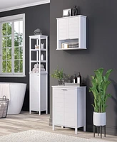 RiverRidge Home Madison Collection Linen Tower with Open Shelves