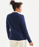 Style & Co Petite Wide V-Neck Long-Sleeve Sweater, Exclusively at Macy's