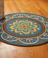 Lr Home Radiance RDC54026 6' x 6' Round Area Rug