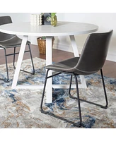 Streamdale Furniture 3-Piece Round Dining Set, Trestle Dining Table with 2 Stylish Chairs