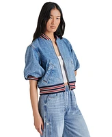 Steve Madden Women's Zamora Denim Bomber Jacket
