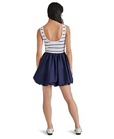 Steve Madden Women's Palermo Striped Bubble Hem Dress