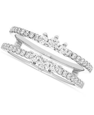 Diamond Double Row Enhancer Guard Ring (1/2 ct. t.w.) in 14k White Gold