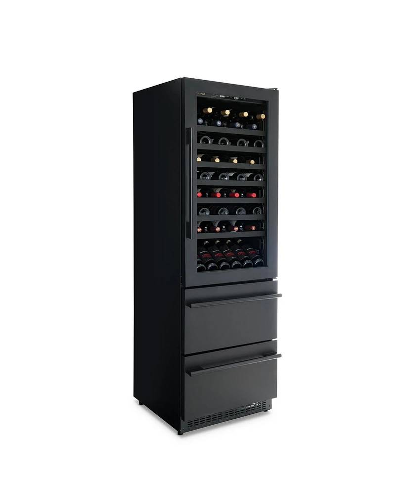 Newair Estate 24” Premium Dual Zone Wine Fridge and Beverage Center, Refrigerator Drawer Cabinets with 175 Can Capacity, Premium Built in Wine