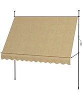 Outsunny 10' x 4' Retractable Awning, Non-Screw,