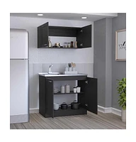 Agate Cabinet, Two Parts Set, Light Gray