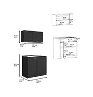 Agate Cabinet, Two Parts Set, Light Gray