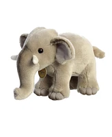 Aurora Medium Asian Elephant Miyoni Realistic Plush Toy Gray 9.5"