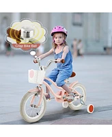 Hongge 12/14/16/18 Inch Kids Bike with Training Wheels for Boys Girls Ages 3-8 Years