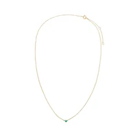 By Adina Eden Turquoise Bezel Pendant Necklace 14K