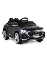 Hongge 12V Kids Ride on Car Licensed Audi SQ8 with Remote Control and 3 Speeds-Black