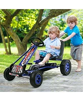 Hongge 4 Wheels Kids Ride On Pedal Powered Bike Go Kart Racer Car Outdoor Play Toy