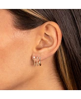 By Adina Eden Triple Pearl Graduated Cage Stud Earring 14K