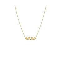 By Adina Eden Solid Mom Nameplate Necklace 14K