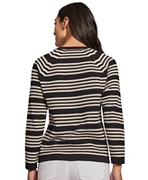 Jones New York Women's Striped Boat-Neck Raglan-Sleeve Top