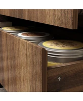 Homsee 70.9" Dresser with 12 Handleless Drawers, Wooden Storage Dresser for Bedroom Living Room