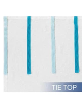Awesome Home Tabitha Ribbon multi color Tie Top Curtains Pair