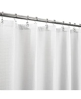 Awesome Home Cotton Blend Soft Waffle Weave Shower Curtain, 72"X96"