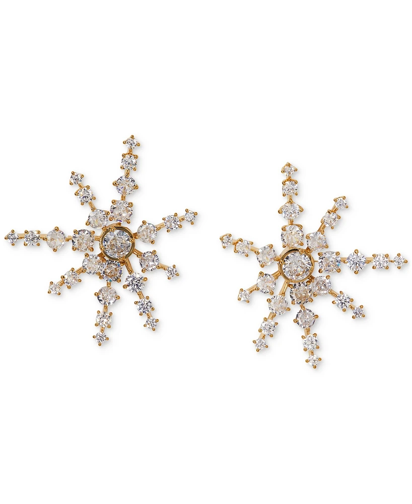 Ajoa Gold-Tone Cubic Zirconia Celestial Starburst Statement Earrings