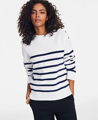 On 34th Women's Buttoned-Shoulder Sweater