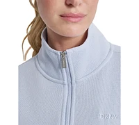 Dkny Women's Fleece Half-Zip Bungee-Hem Sweater