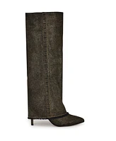 Nine West Women's Rhoree Pointy Toe Stiletto Heel Knee High Boots